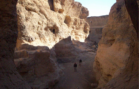 Remarkable depths of Sesriem Canyon